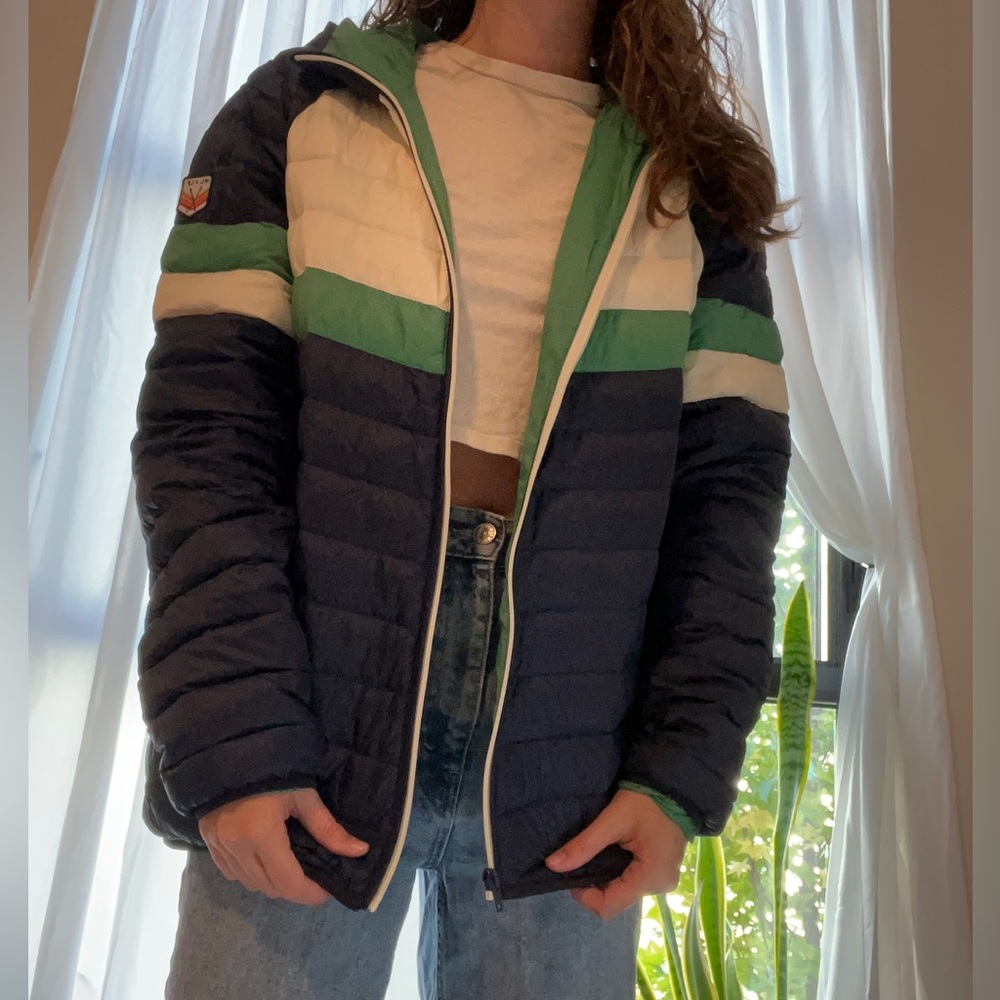 Marine Layer x Lost and Found light puffer coat